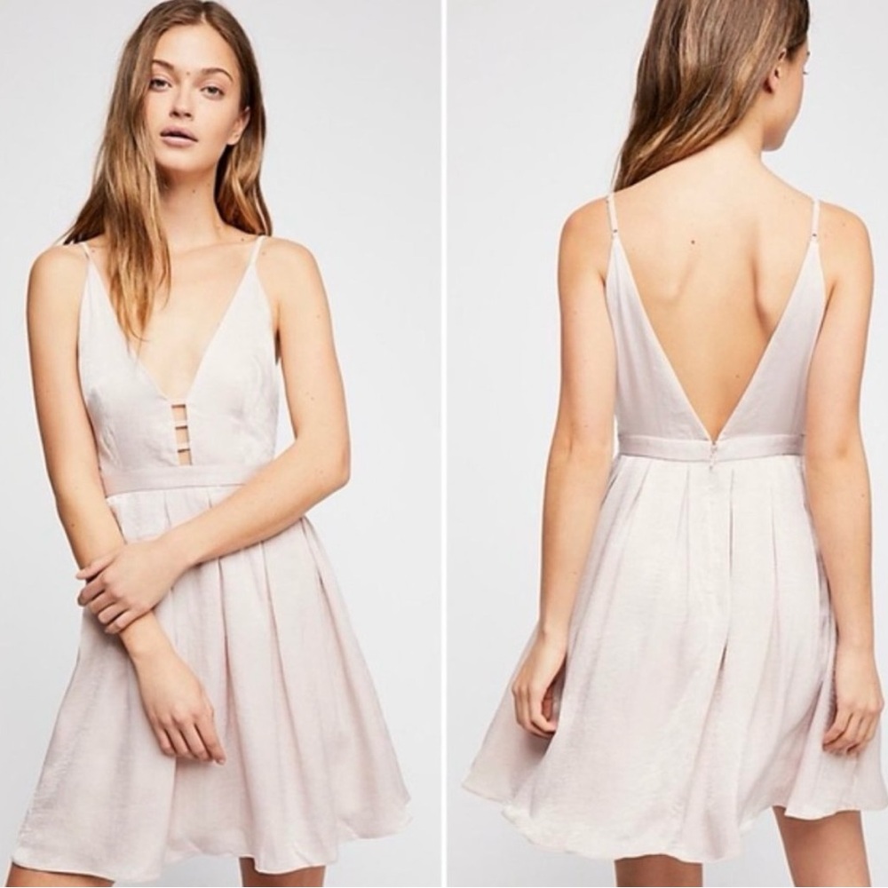 FREE PEOPLE- SIZE 4- GABBY DRESS- NEUTRAL- BRAND NEW WITH TAGS
